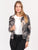 Chaqueta Cuello  Camisero, Botones al frente, Estampada