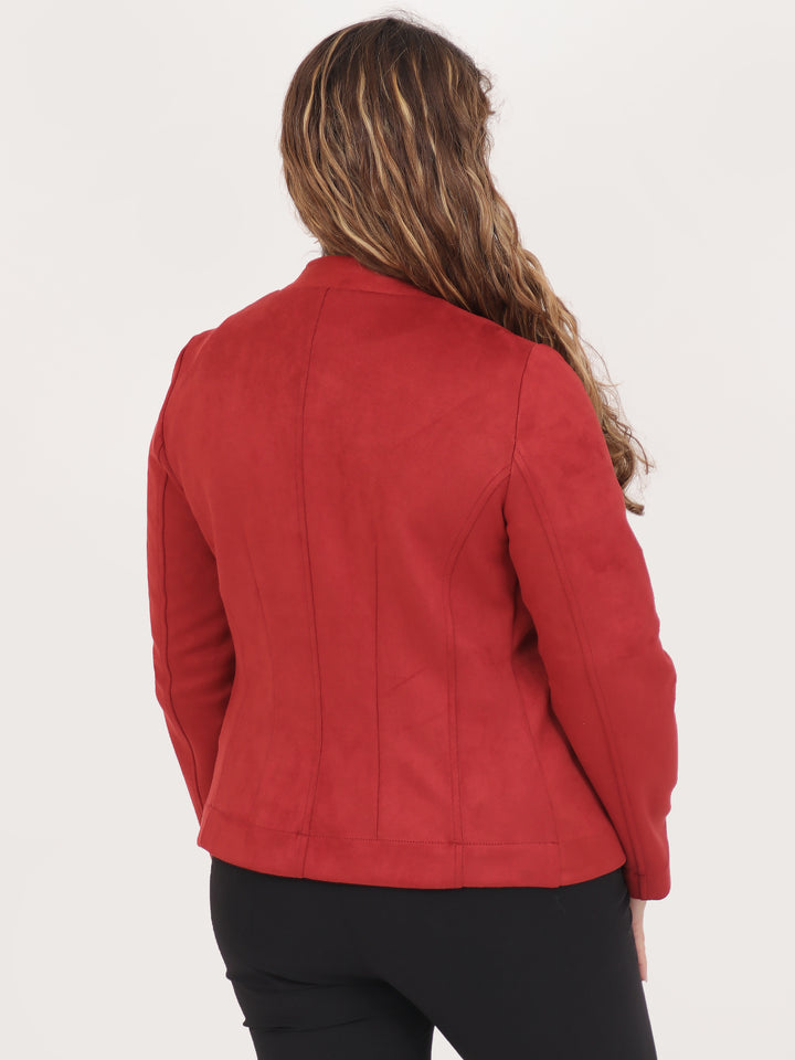 Chamarra Cuello Mao y Bolsillos con Broche