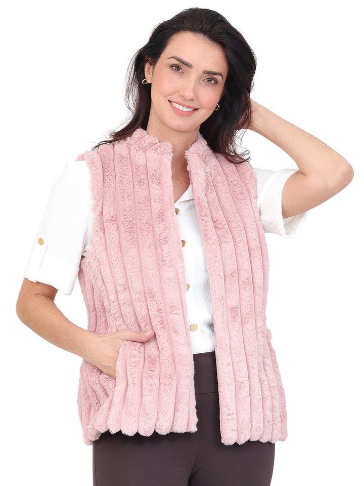 Chaleco Peluche, Liso