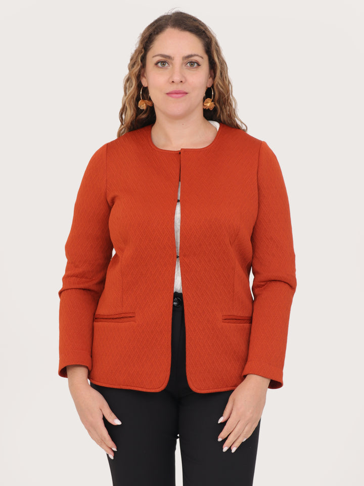 Saco Cuello Redondo ,Bolsillos al frente