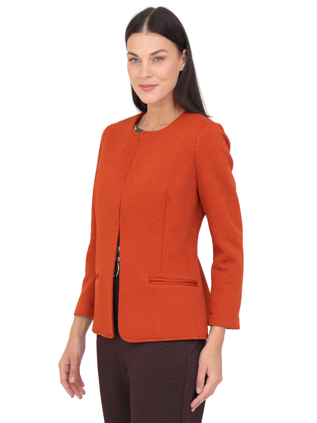 Saco Cuello Redondo ,Bolsillos al frente