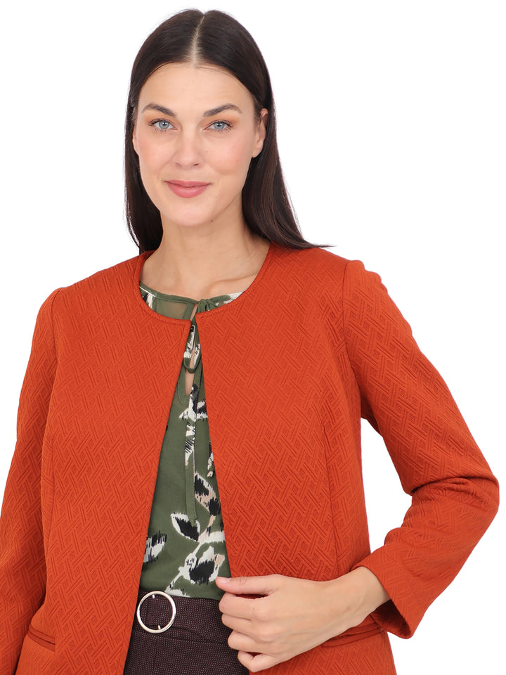 Saco Cuello Redondo ,Bolsillos al frente