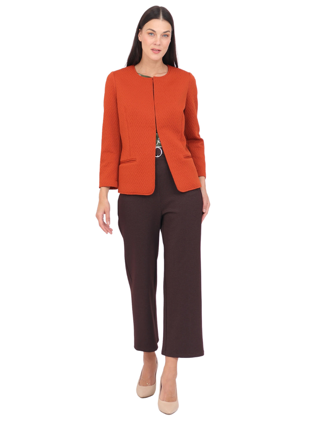 Saco Cuello Redondo ,Bolsillos al frente