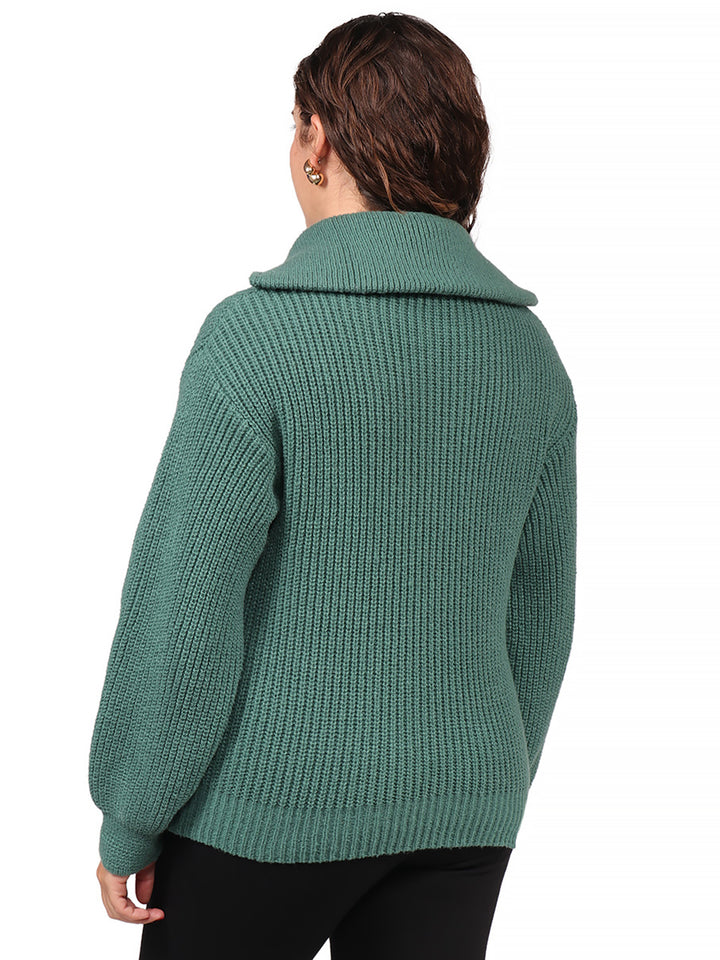 Suéter Cuello  Alto, con Cierre