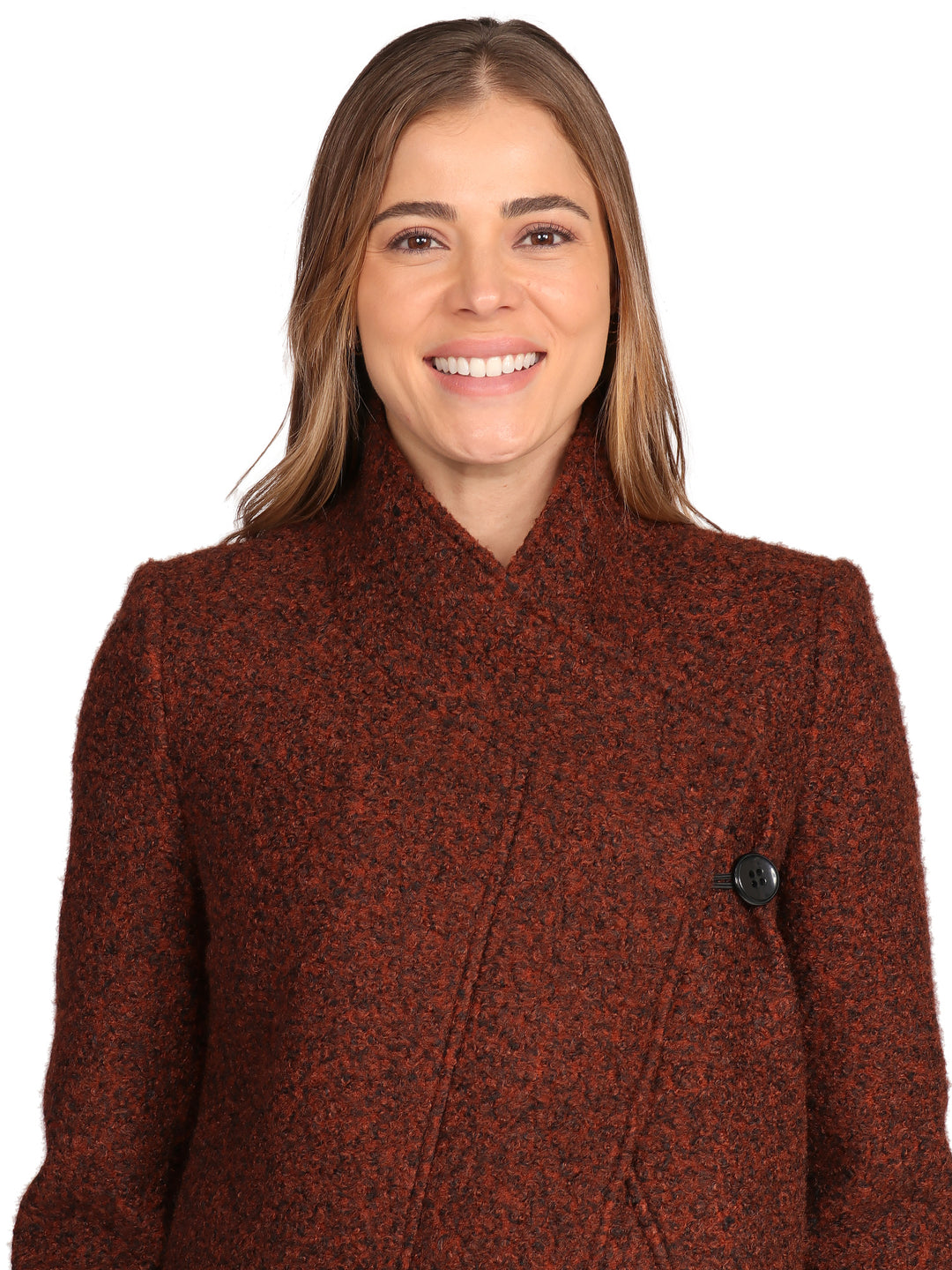 Abrigo Cruzado, Boton al frente