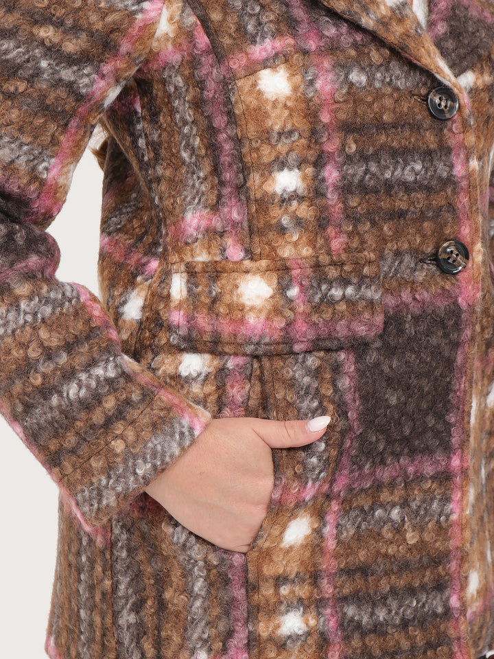 Abrigo con Solapa , Botones al frente, Largo