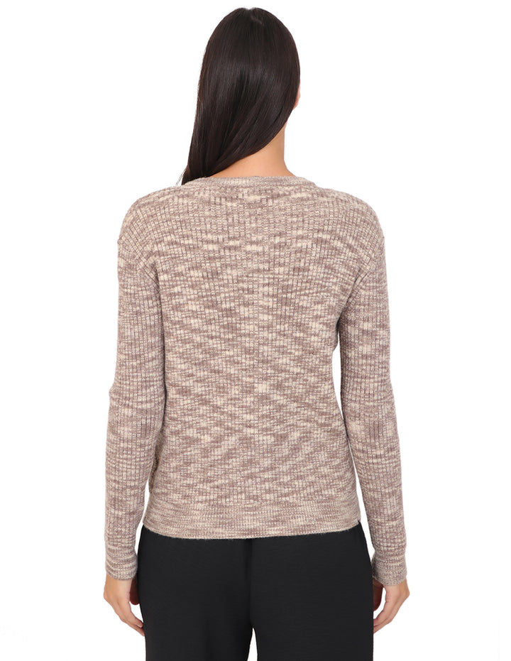 Suéter Cuello Redondo, Botones al Frente