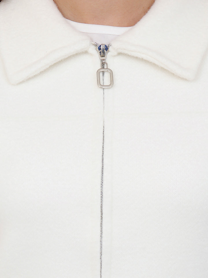 Suéter con Cuello, Cierre al Frente