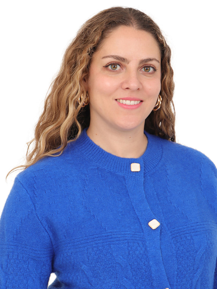 Suéter Cuello Redondo, Botones al Frente