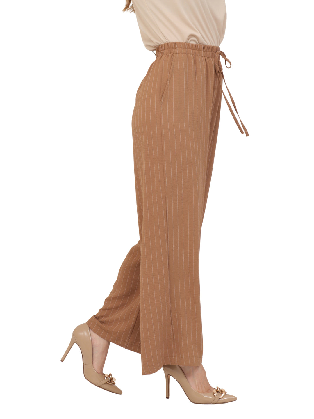 Pantalón Recto, Estampado a rayas