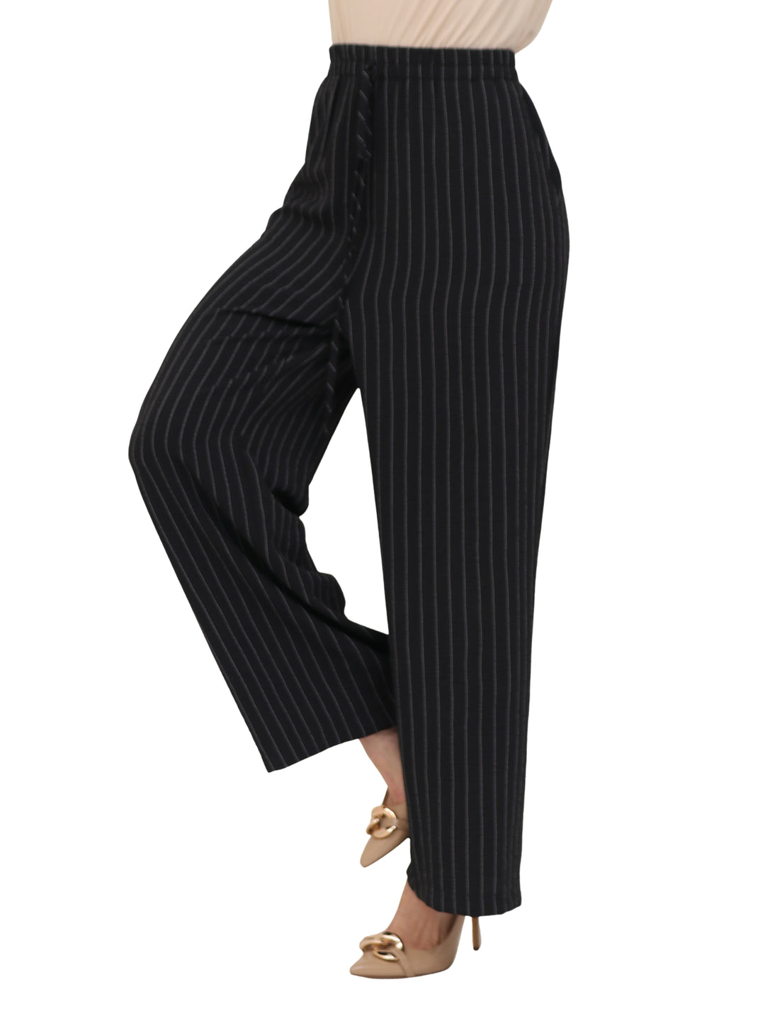 Pantalón Recto, Estampado a rayas