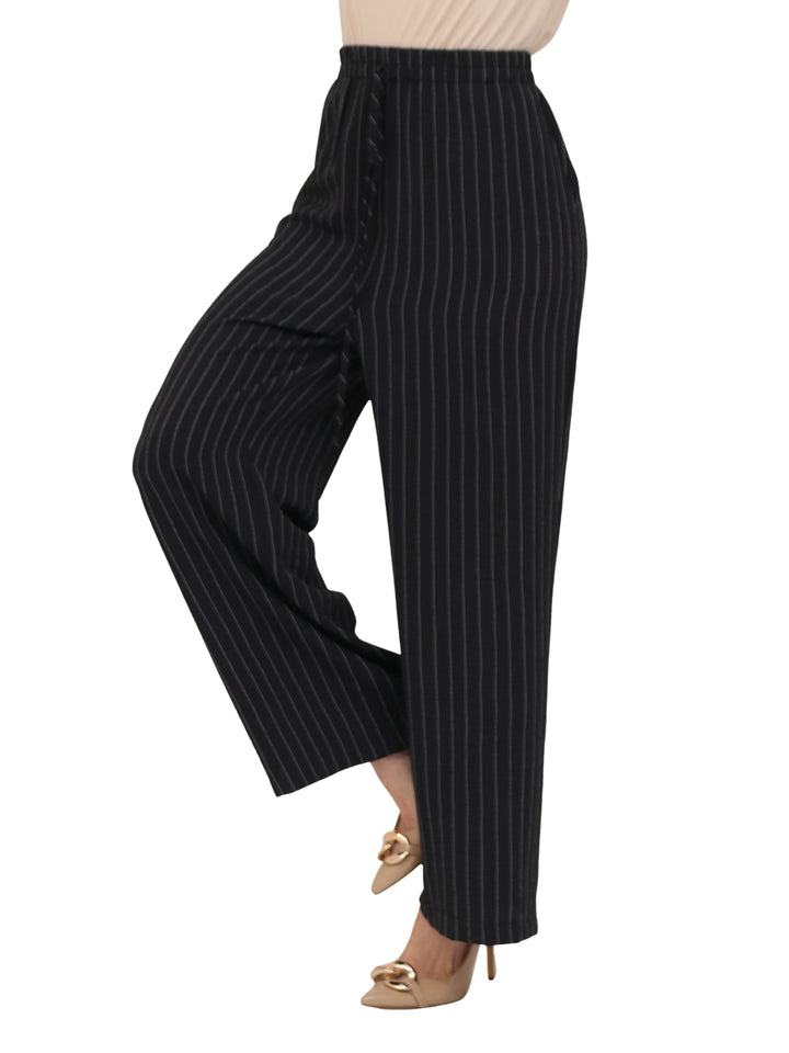 Pantalón Recto, Estampado a rayas