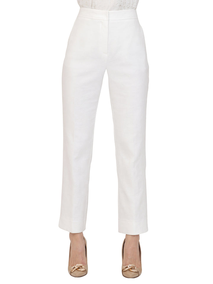 Pantalón Recto, Liso, con Textura