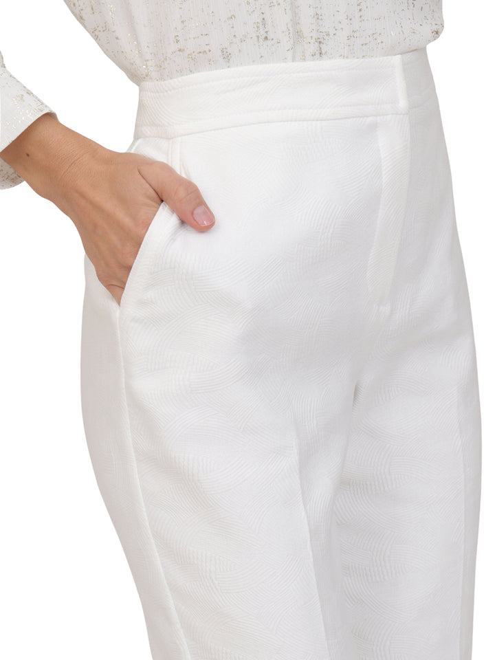 Pantalón Recto, Liso, con Textura