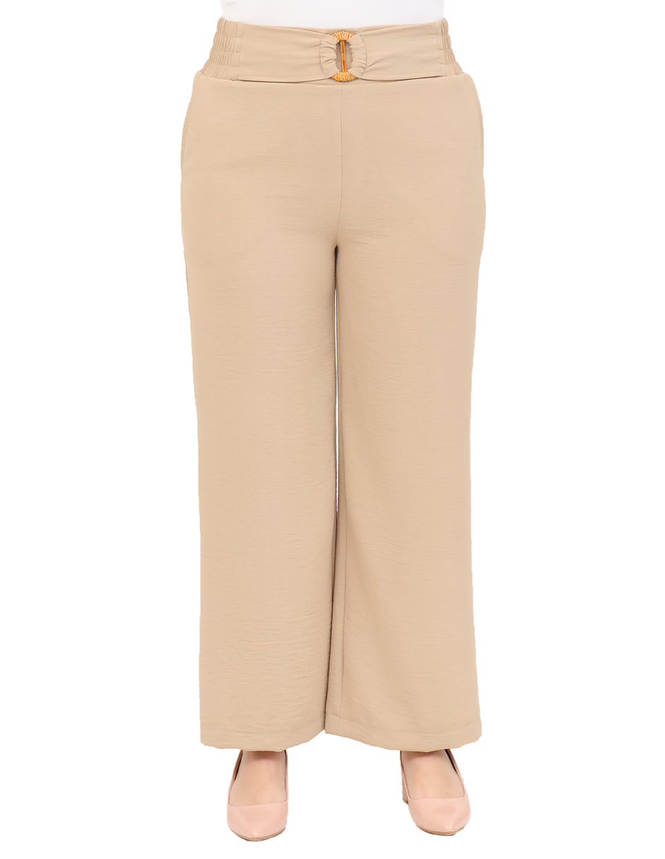 Pantalón Recto, Resorte, Liso