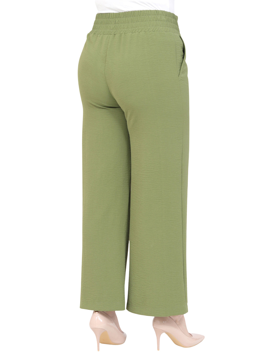 Pantalón Recto, Resorte, Liso