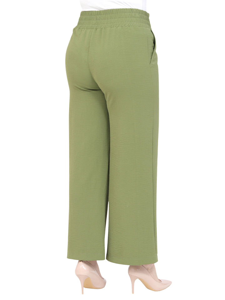 Pantalón Recto, Resorte, Liso