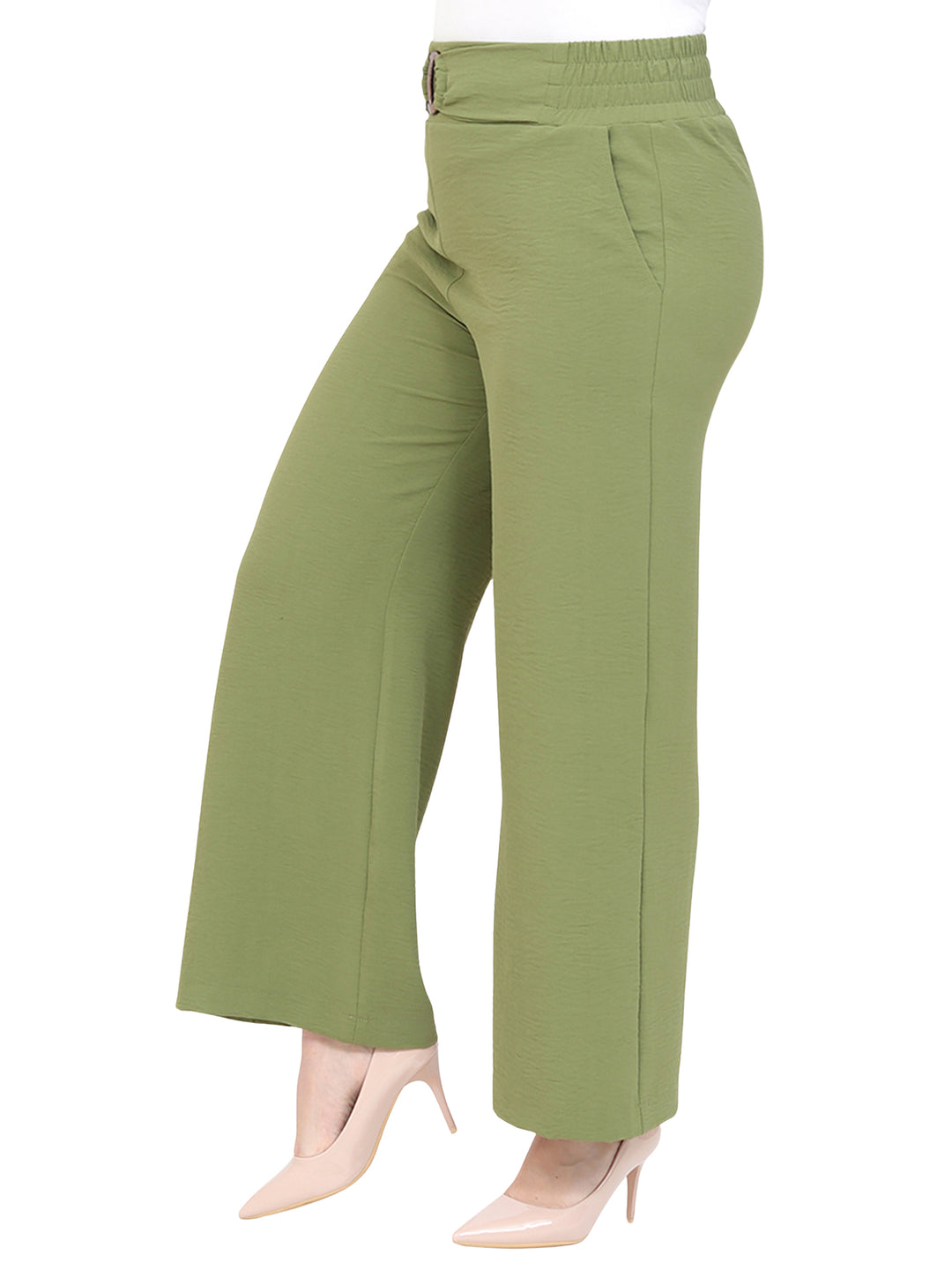 Pantalón Recto, Resorte, Liso