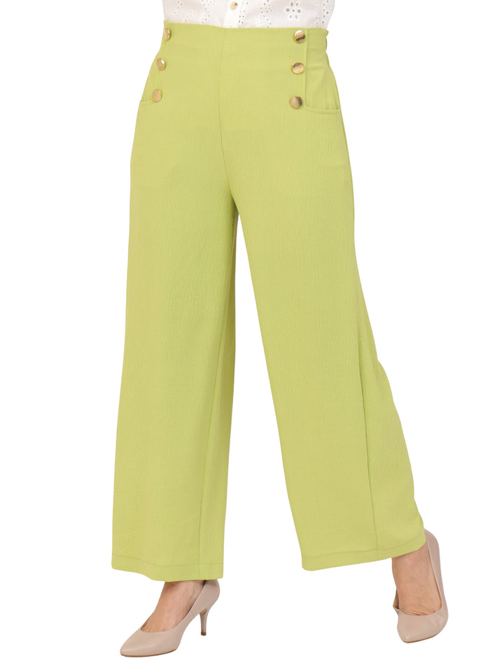 Pantalón Recto, Liso, botones al Frente