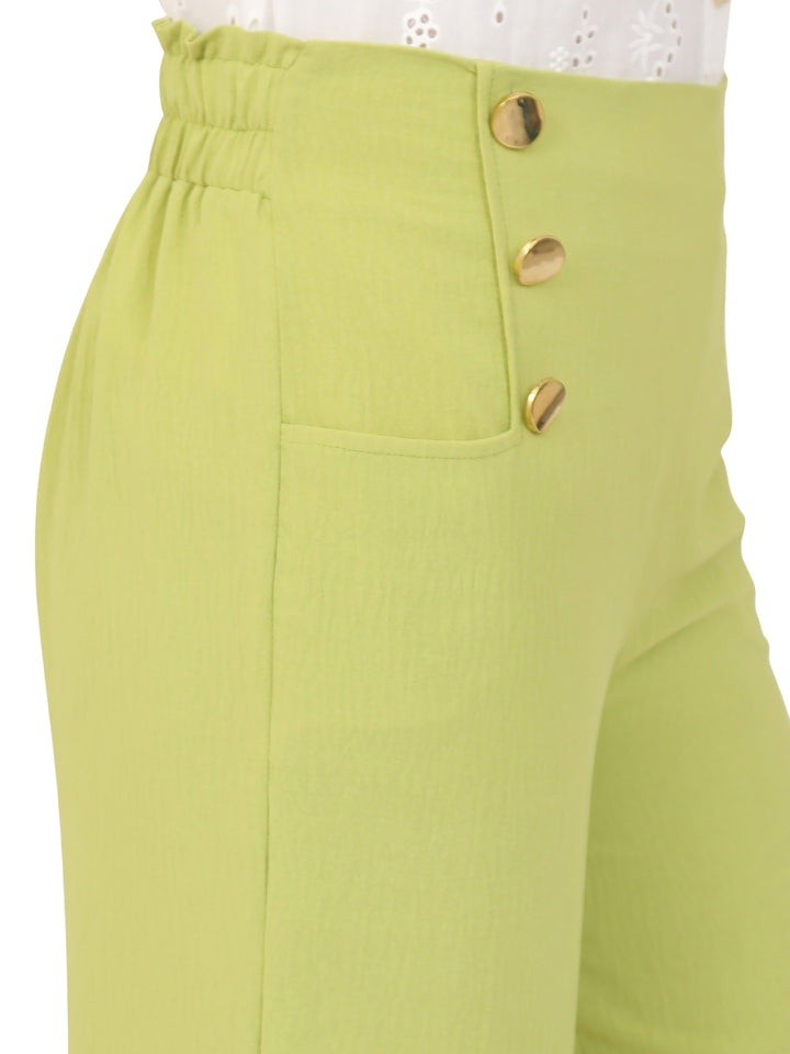 Pantalón Recto, Liso, botones al Frente