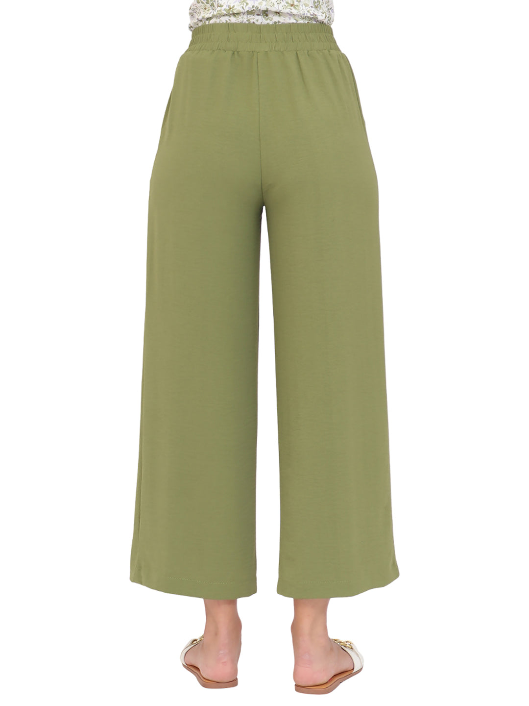 Pantalón Recto, Liso, Botones al Frente