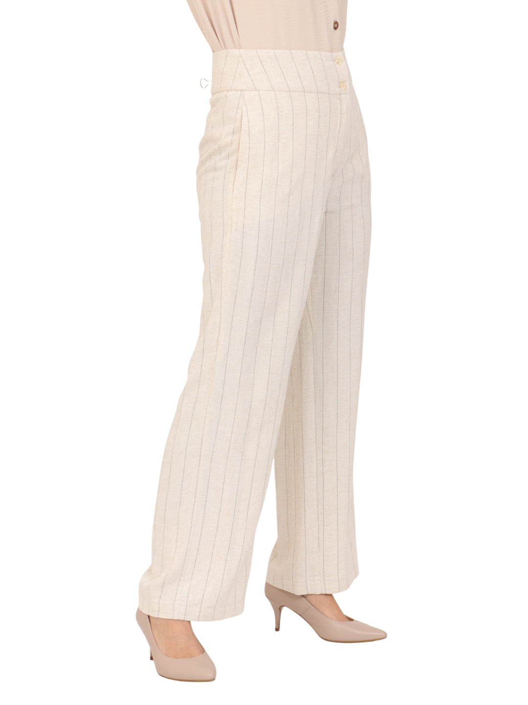 Pantalón Recto,a Rayas