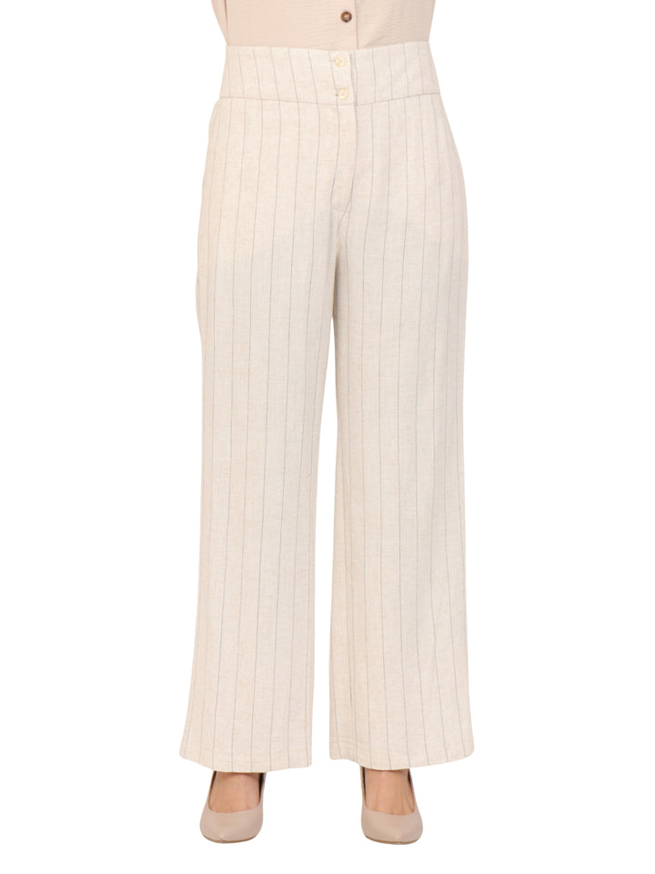 Pantalón Recto,a Rayas