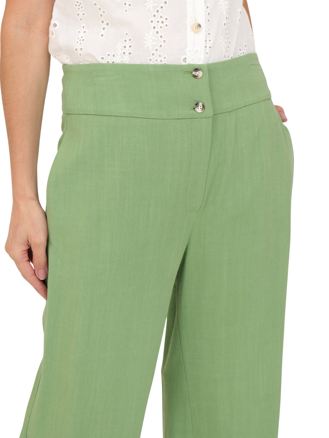 Pantalón Recto, Liso