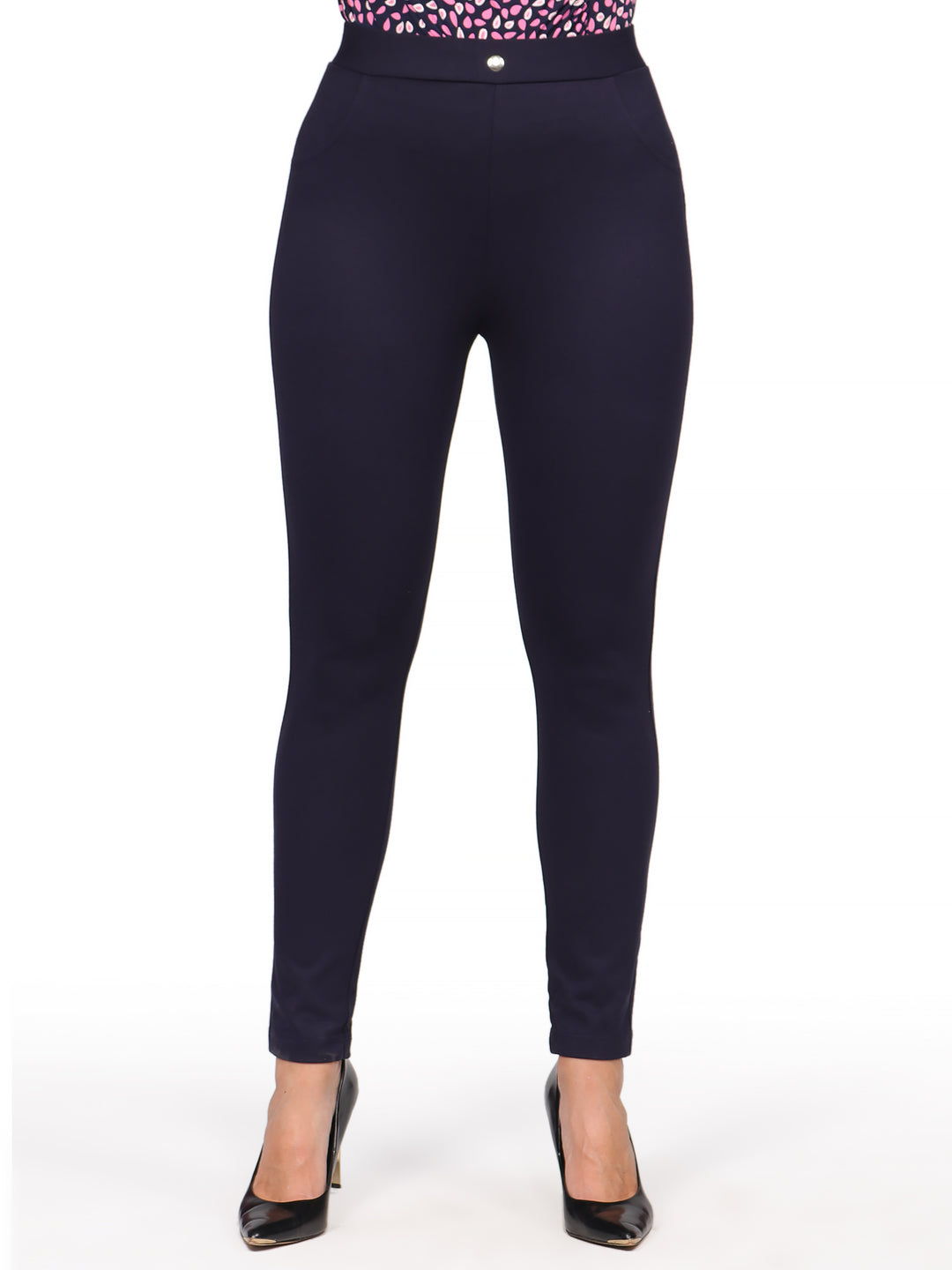 Legging Recto Liso, boton al frente