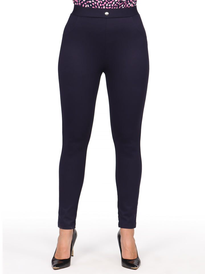Legging Recto Liso, boton al frente
