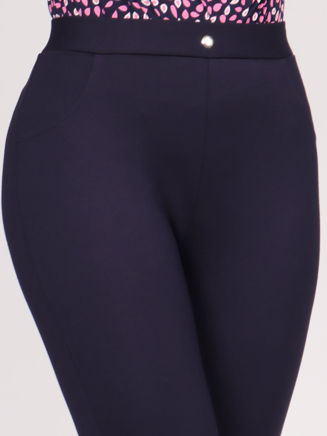 Legging Recto Liso, boton al frente