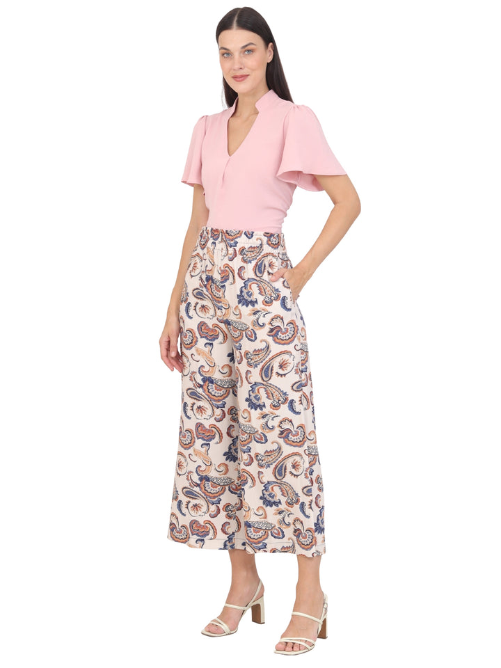 Pantalón Recto, Resorte, Estampado