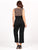 Jumpsuit Cuello en V, Sin Manga, Amarre en la Cintura