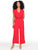 Jumpsuit, Cuello Camisero,  Cinturon, Sin Manga , Liso