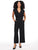 Jumpsuit, Cuello Camisero,  Cinturon, Sin Manga , Liso