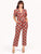 Jumpsuit Cuello en V, Amarre, Manga Olan