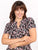 Jumpsuit Cuello en V, Amarre, Manga Olan, Estampado