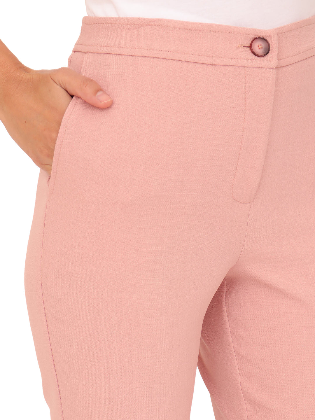 Pantalón Recto, Con Bolsas, Liso