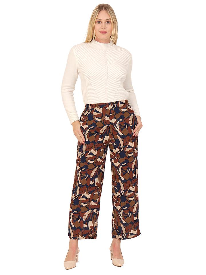 Pantalón Recto, Resorte ,Estampado