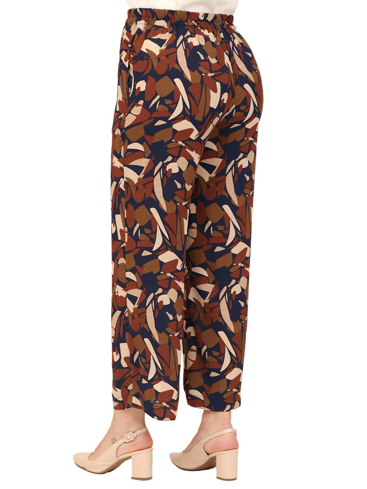 Pantalón Recto, Resorte ,Estampado