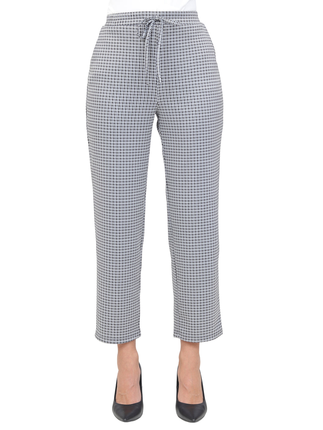 Pantalón Recto,  Resorte, Amarre al frente, Estampado