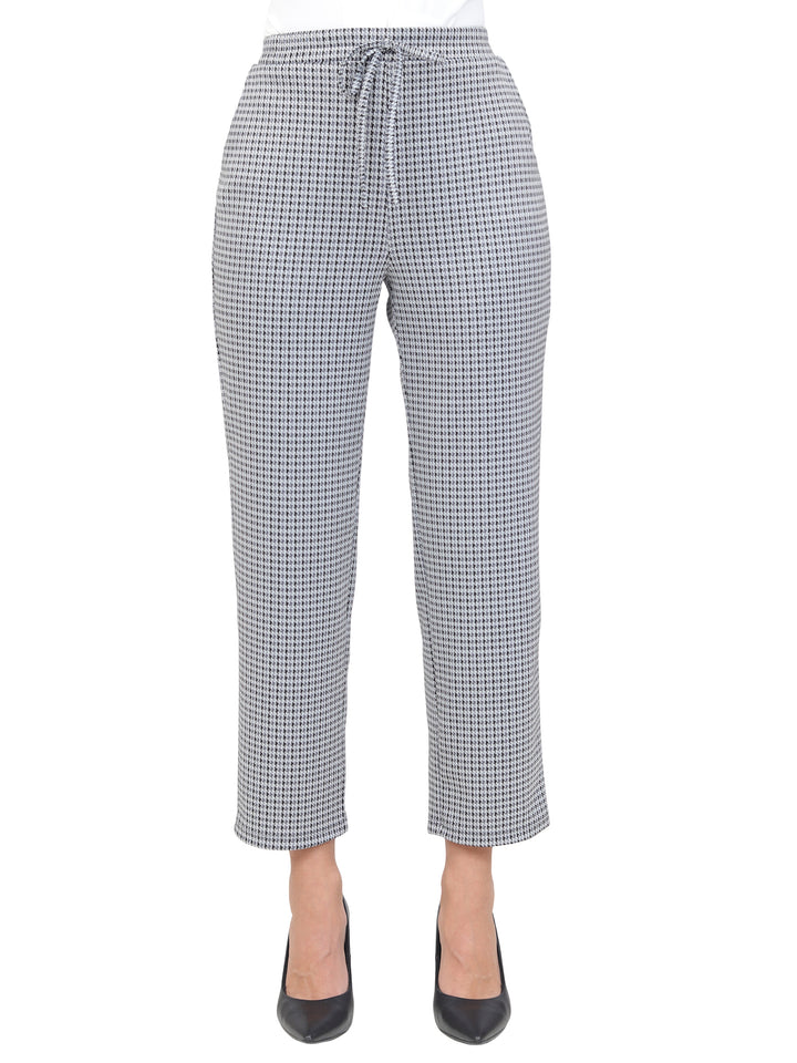 Pantalón Recto,  Resorte, Amarre al frente, Estampado