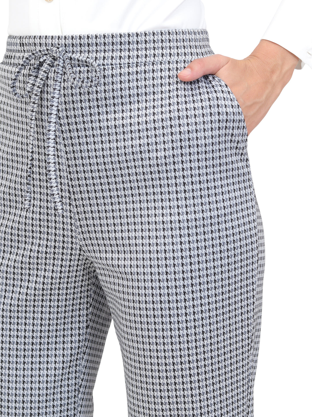 Pantalón Recto,  Resorte, Amarre al frente, Estampado