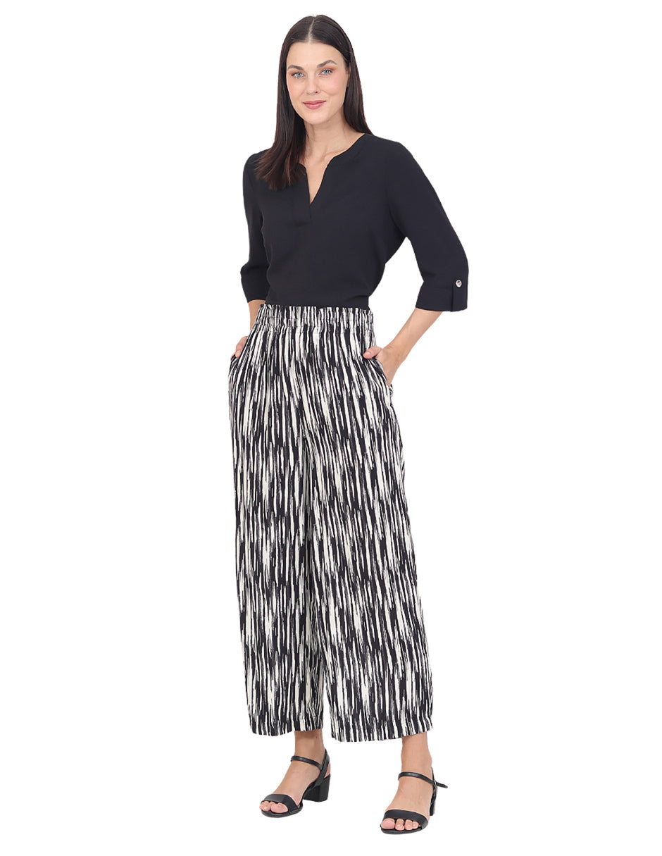 Pantalón Recto, Resorte, Estampado