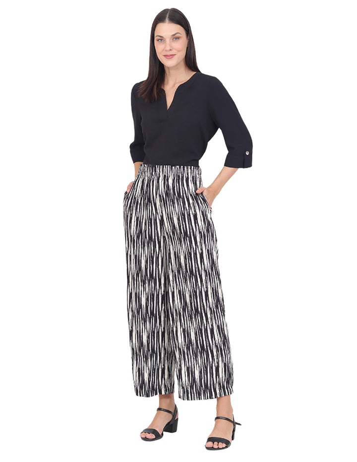 Pantalón Recto, Resorte, Estampado
