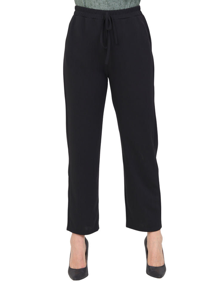 Pantalón Recto,  Resorte, Amarre al frente, Liso