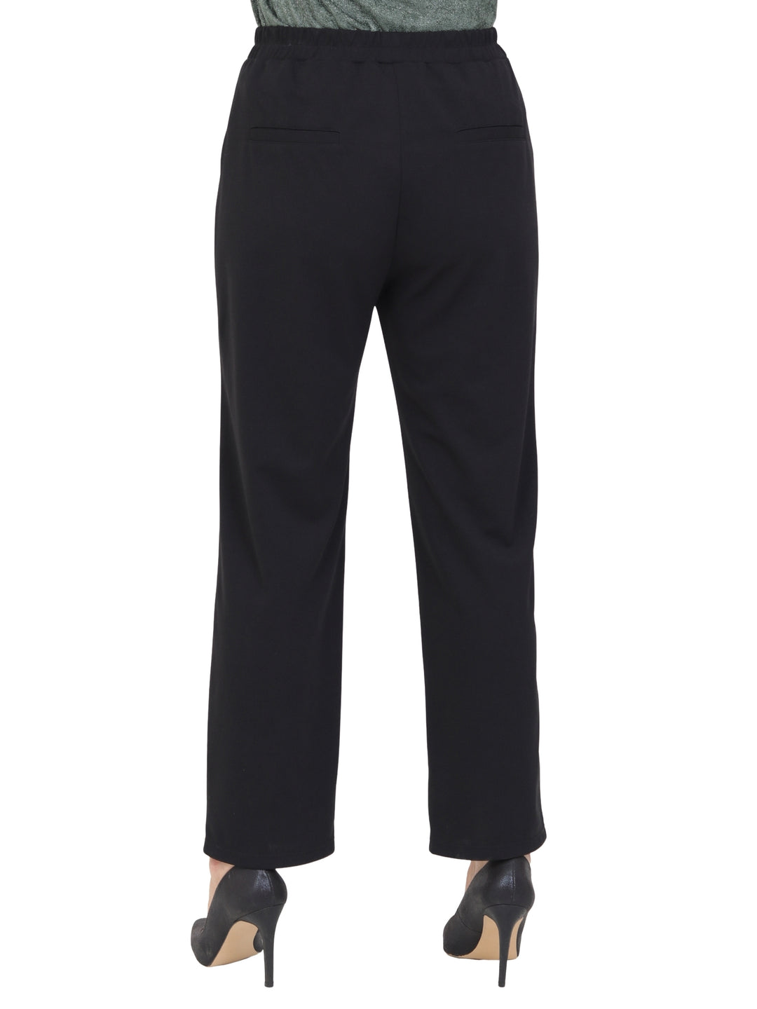 Pantalón Recto,  Resorte, Amarre al frente, Liso