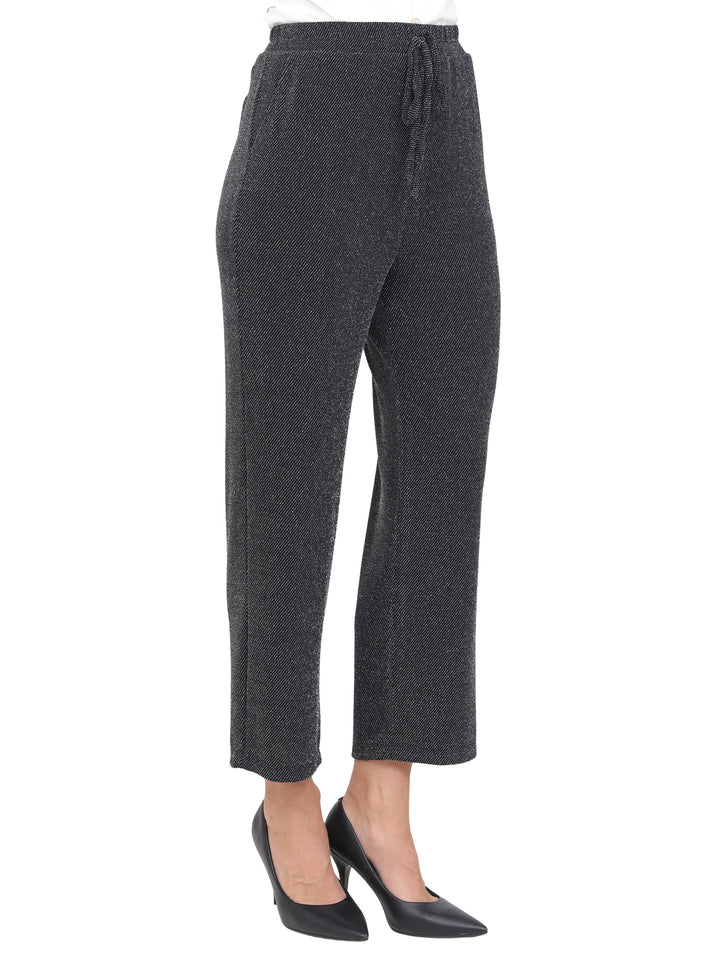 Pantalón Recto,  Resorte, Amarre al frente, Brillos