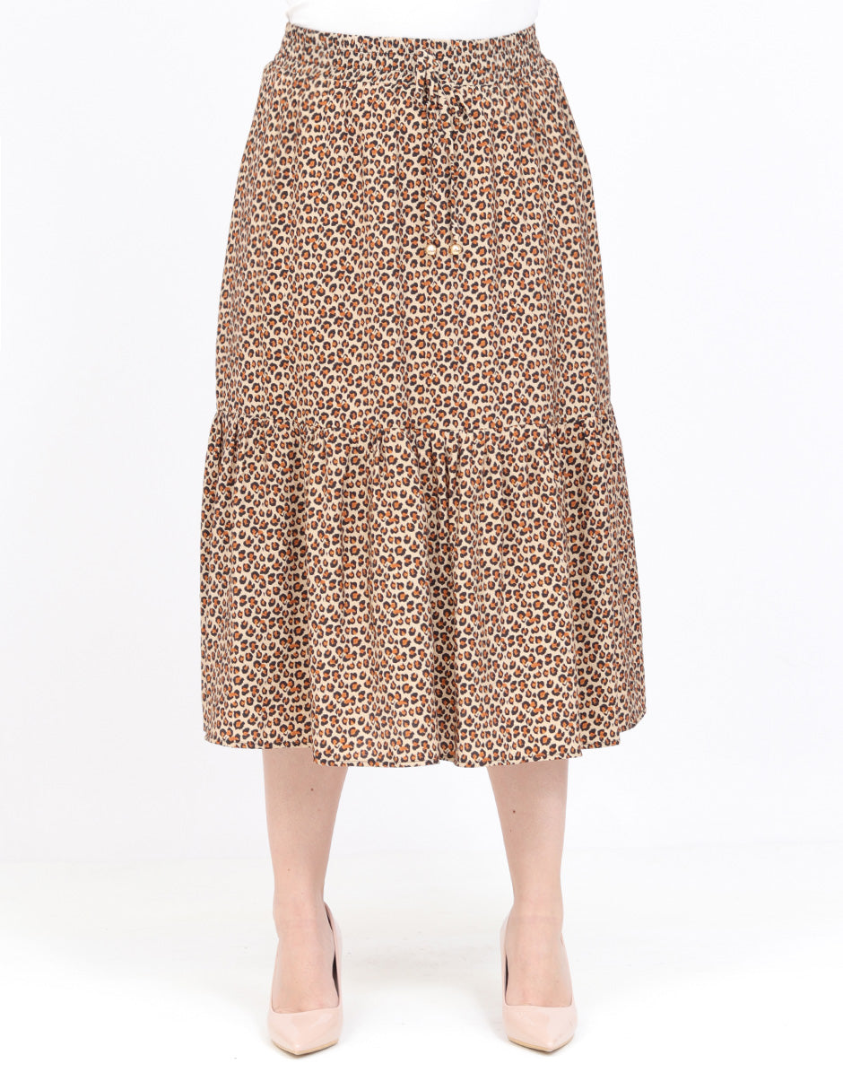 Falda Línea A, Estampada