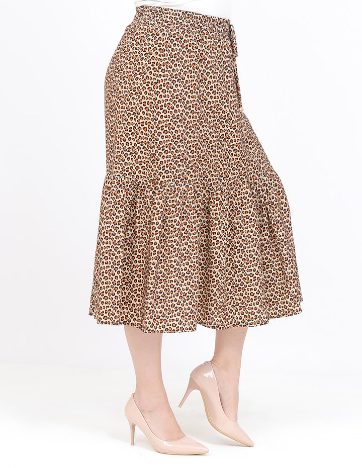 Falda Línea A, Estampada